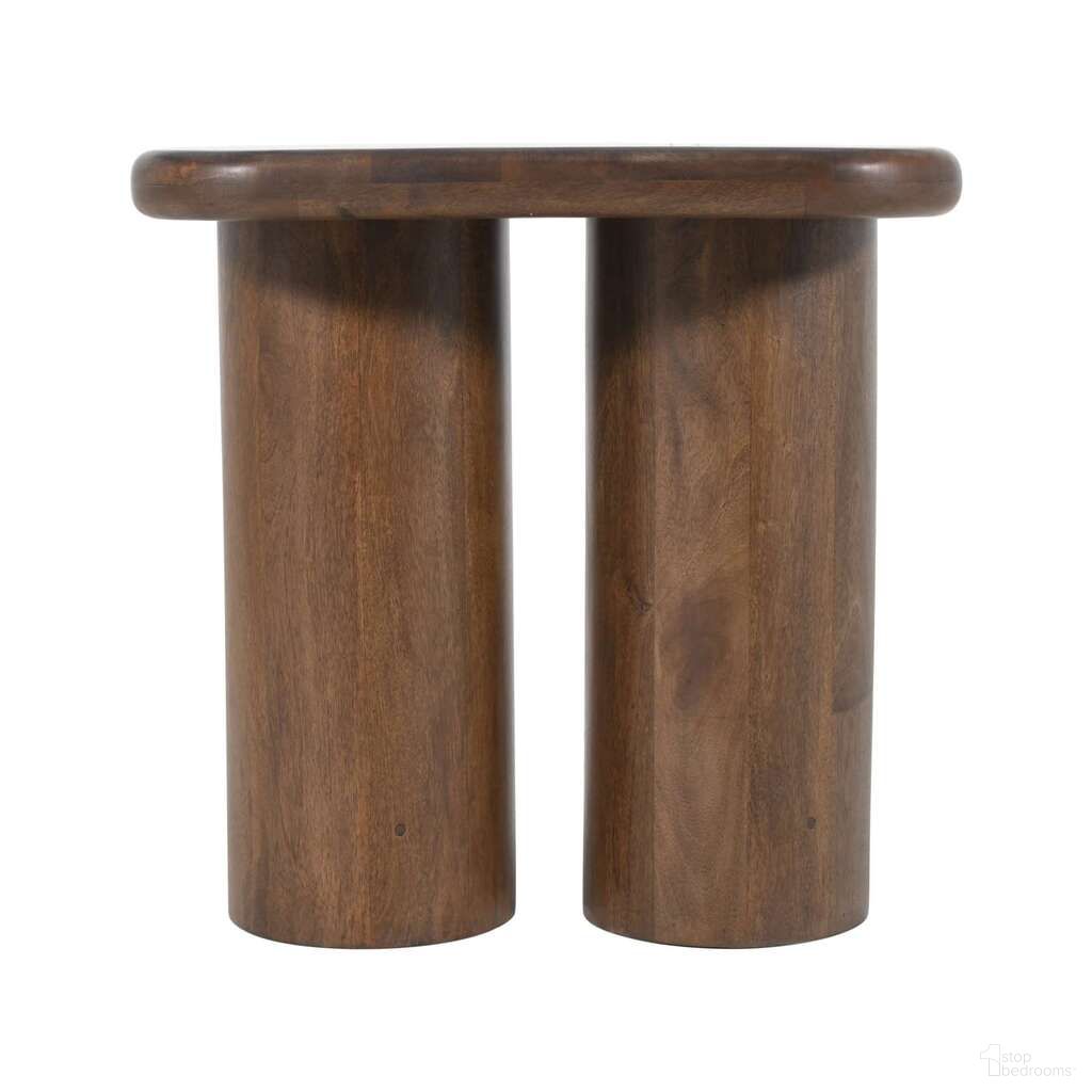 The appearance of Mandara Solid Wood Pillar Double Pedestal End Table In Dark Brown designed by Jofran in the modern / contemporary interior design. This dark brown piece of furniture  was selected by 1StopBedrooms from Mandara Collection to add a touch of cosiness and style into your home. Sku: 2538-3. Material: Mango.
