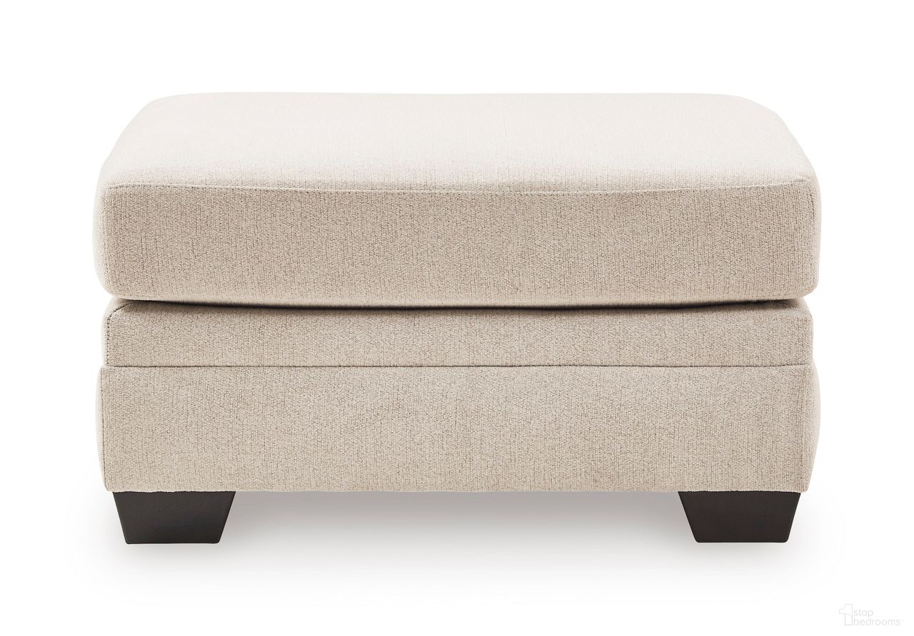 Mandi Point Oversized Accent Ottoman In Marble