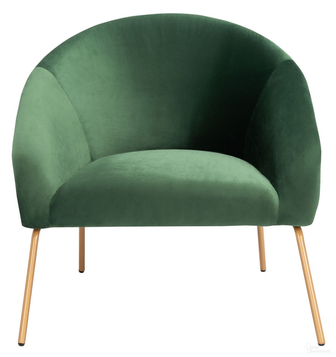 The appearance of Mandi Velvet Accent Chair in Green designed by Safavieh in the modern / contemporary interior design. This green piece of furniture  was selected by 1StopBedrooms from Mandi Collection to add a touch of cosiness and style into your home. Sku: ACH6204B. Material: Velvet.