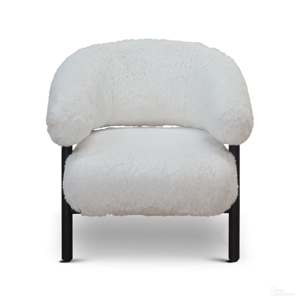 Mandy Accent Chair In Black Wood And Fairy