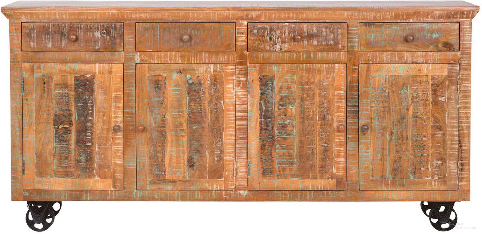 The appearance of Mango Wood Mobile Storage Console In Natural Brown designed by Yosemite Home Decor in the transitional interior design. This natural brown piece of furniture was selected by 1StopBedrooms from to add a touch of cosiness and style into your home. Sku: YFUR-SBA5162. Material: Wood.