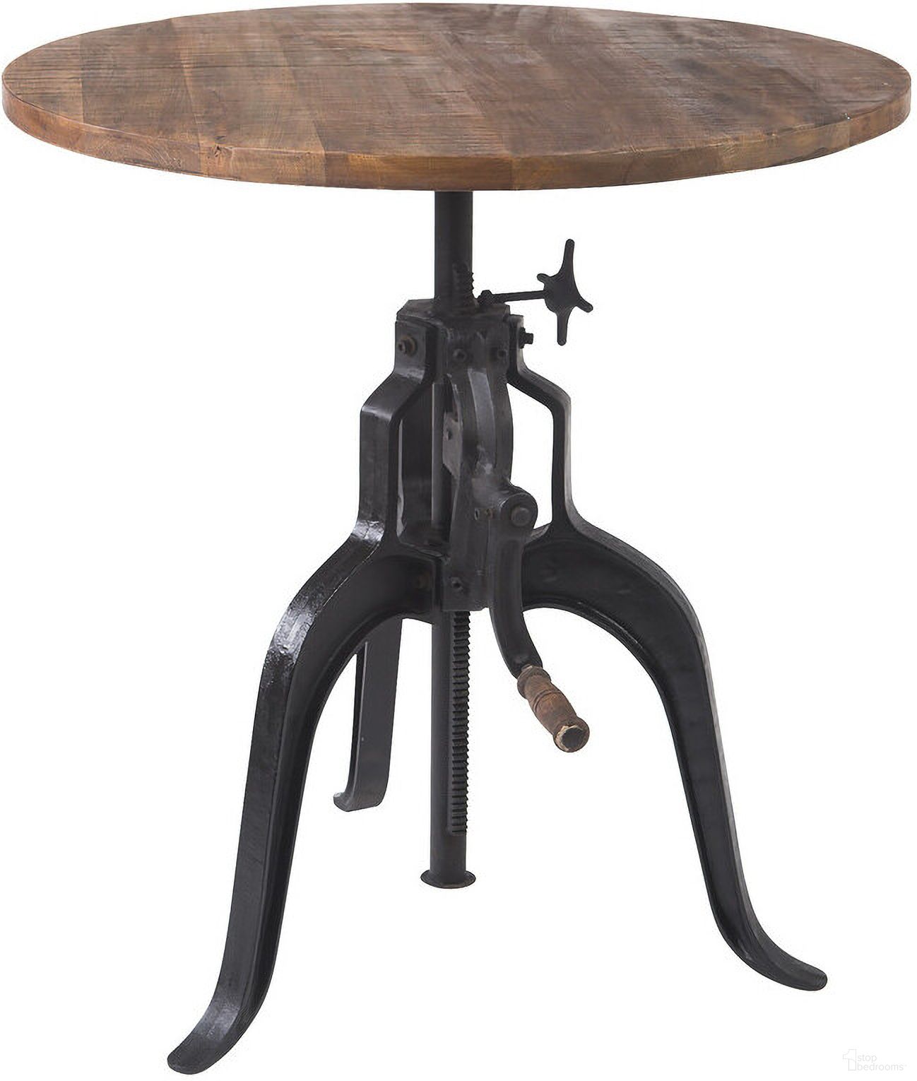 The appearance of Mango Wood Pub Table In Brown designed by Yosemite Home Decor in the industrial interior design. This brown piece of furniture  was selected by 1StopBedrooms from  to add a touch of cosiness and style into your home. Sku: YFUR-VAIF116. Table Base Style: Pedestal. Table Top Shape: Round. Material: Wood.