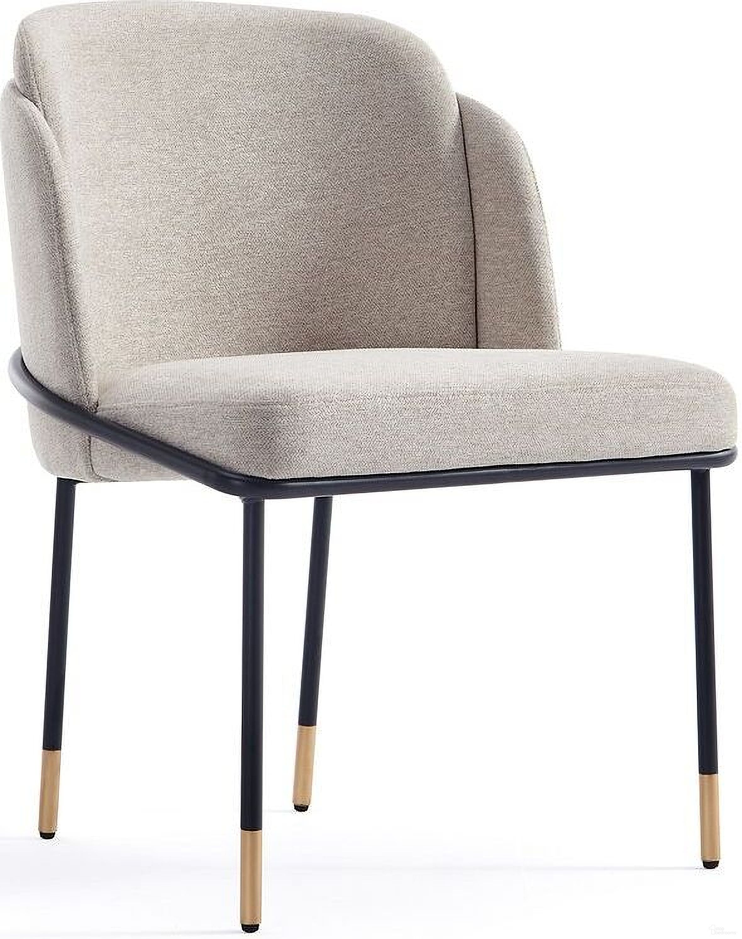 Manhattan Comfort Flor Fabric Dining Chair In Wheat