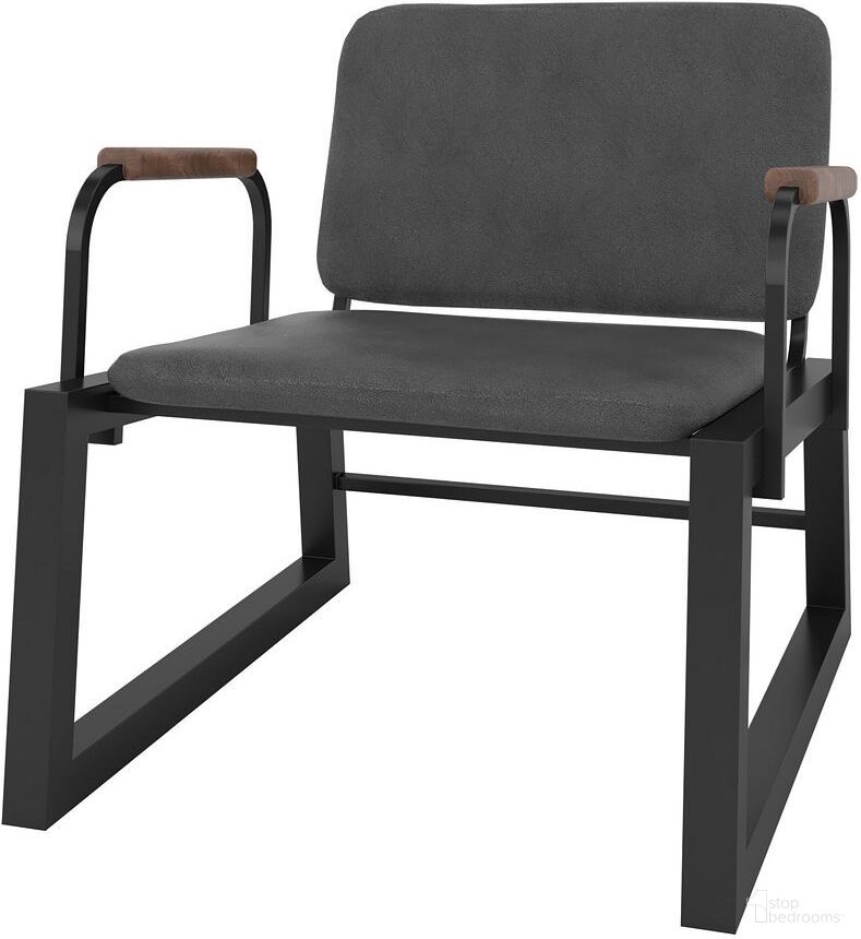 The appearance of Manhattan Comfort Whythe Pu Leather Low Accent Chair In Black AC-4PZ-207 designed by Manhattan Comfort in the modern / contemporary interior design. This black piece of furniture  was selected by 1StopBedrooms from Whythe Collection to add a touch of cosiness and style into your home. Sku: AC-4PZ-207. Material: Steel.
