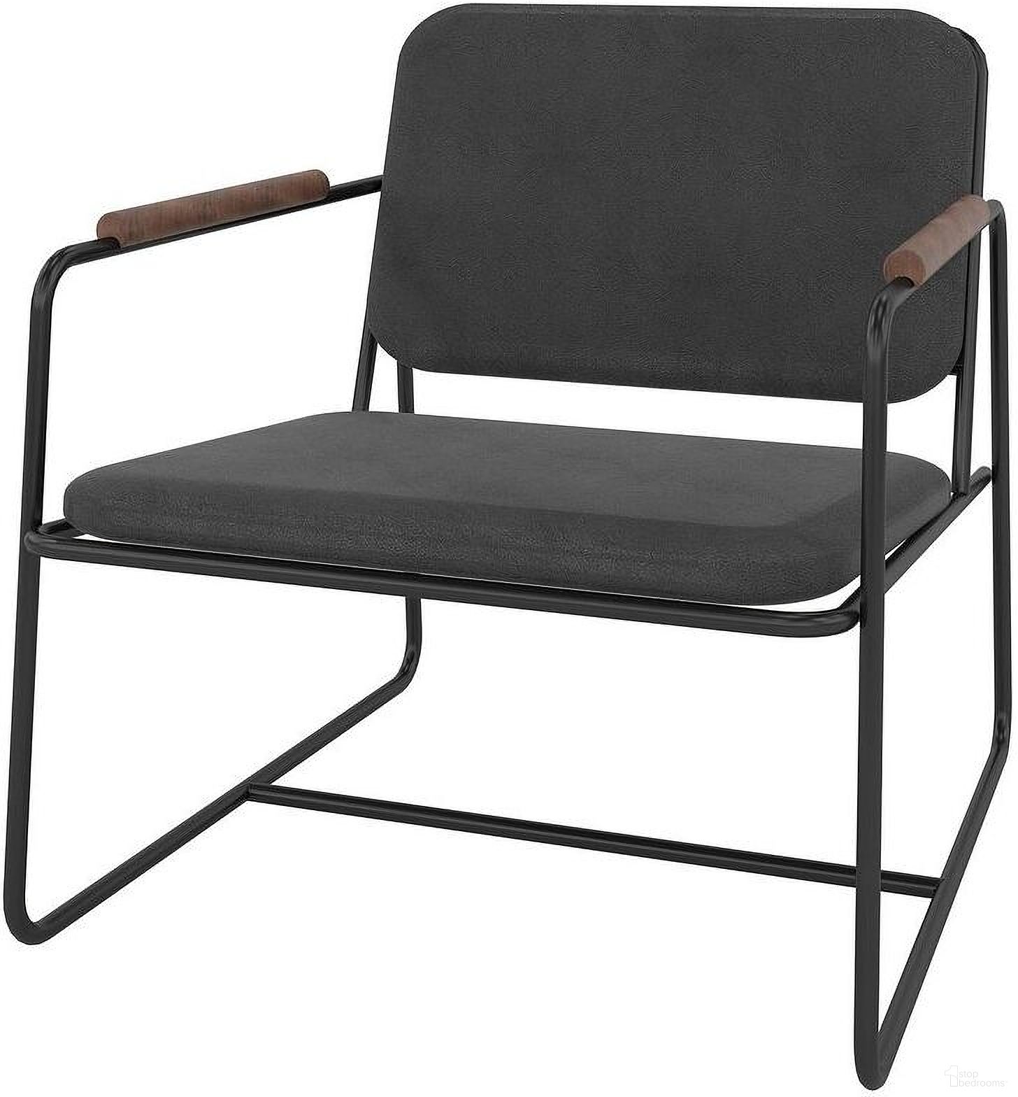 The appearance of Manhattan Comfort Whythe Pu Leather Low Accent Chair In Black AC-5PZ-207 designed by Manhattan Comfort in the modern / contemporary interior design. This black piece of furniture  was selected by 1StopBedrooms from Whythe Collection to add a touch of cosiness and style into your home. Sku: AC-5PZ-207. Material: Steel.