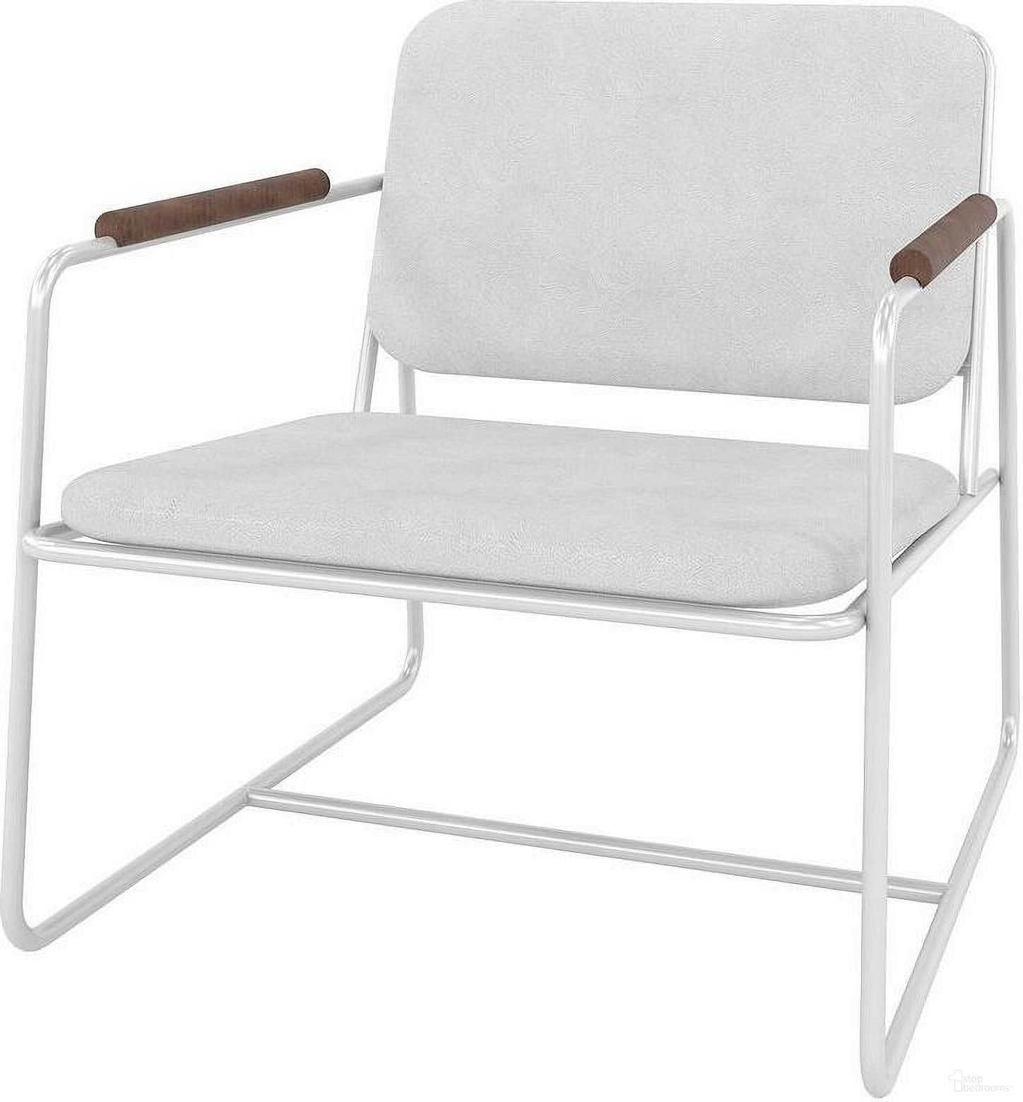 The appearance of Manhattan Comfort Whythe Pu Leather Low Accent Chair In White AC-5PZ-208 designed by Manhattan Comfort in the modern / contemporary interior design. This white piece of furniture was selected by 1StopBedrooms from Whythe Collection to add a touch of cosiness and style into your home. Sku: AC-5PZ-208. Material: Steel.