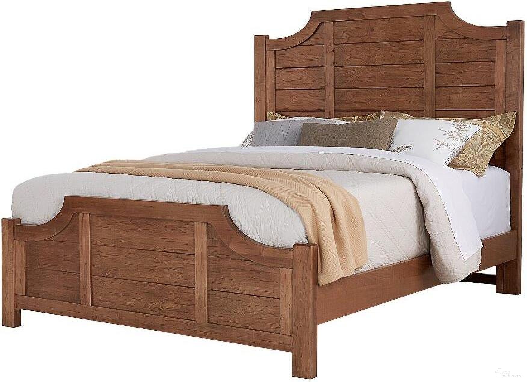 Maple Road King Scalloped Bed In Antique Amish