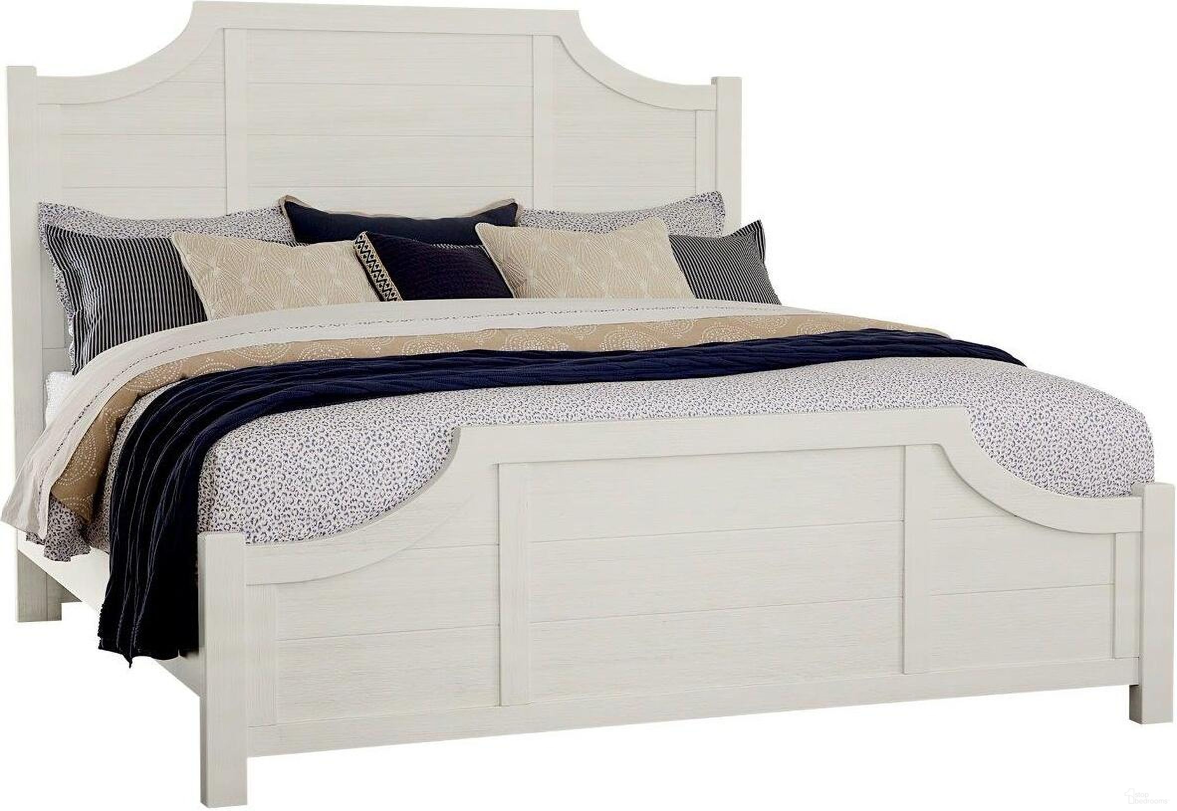 The appearance of Maple Road Queen Scalloped Bed In Soft White designed by Artisan & Post in the transitional interior design. This soft white piece of furniture was selected by 1StopBedrooms from Maple Road Collection to add a touch of cosiness and style into your home. Sku: 116-557;116-755;116-722. Bed Type: Panel Bed. Material: Wood. Bed Size: Queen.