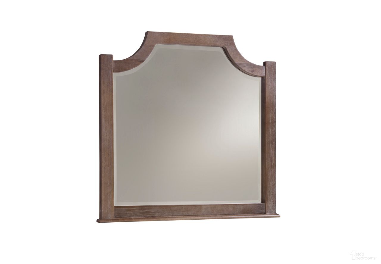 The appearance of Maple Road Scalloped Mirror In Maple Syrup designed by Artisan & Post in the transitional interior design. This maple syrup piece of furniture was selected by 1StopBedrooms from Maple Road Collection to add a touch of cosiness and style into your home. Sku: 117-447. Material: Solid Wood.
