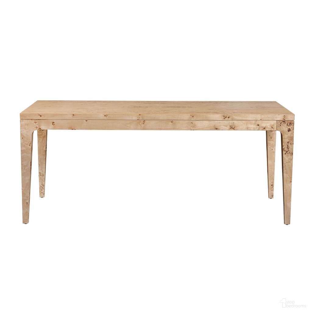 Mappa Large Dining Table In Light Burl and Matt Black