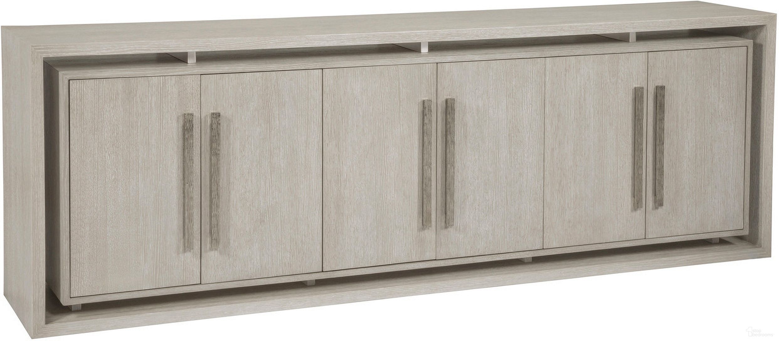 The appearance of Mar Monte Mar Monte Long Media Console In Taupe designed by Artistica Home in the coastal interior design. This taupe piece of furniture was selected by 1StopBedrooms from Mar Monte Collection to add a touch of cosiness and style into your home. Sku: 2300-908. Material: Wood.