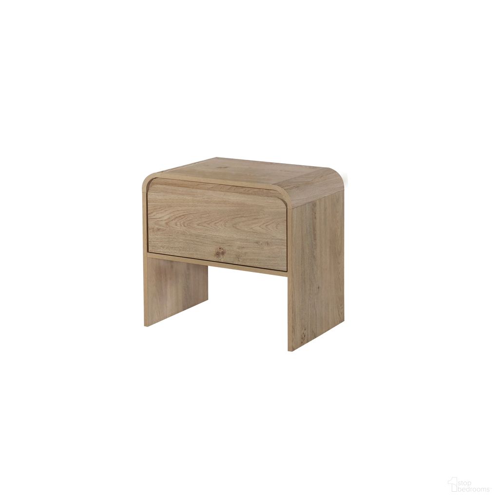 The appearance of Mara 2Pcs End Tables In Natural designed by New Classic in the transitional interior design. This natural piece of furniture  was selected by 1StopBedrooms from Mara Collection to add a touch of cosiness and style into your home. Sku: T3518N-20;T3518N-20. Material: Wood.