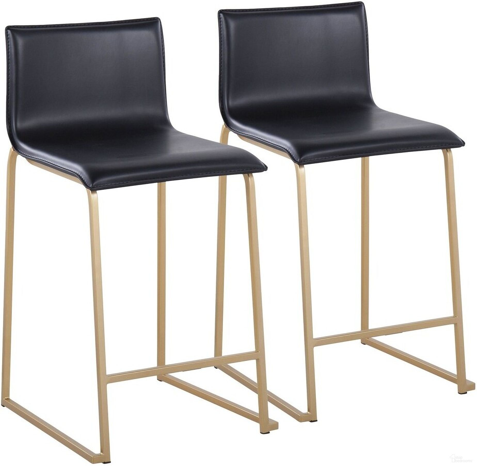 The appearance of Mara Counter Stool Set of 2 In Black designed by Lumisource in the modern / contemporary interior design. This black piece of furniture was selected by 1StopBedrooms from Mara Collection to add a touch of cosiness and style into your home. Sku: B26-MARAUP AUBK2. Material: Leather.