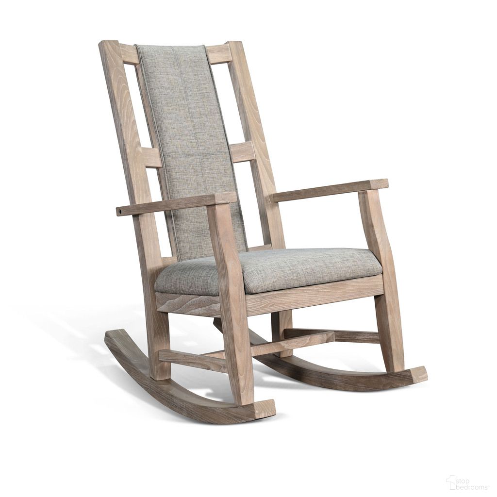 The appearance of Mara Modern Cushion Rocker In Wheat designed by Sunny Designs in the modern / contemporary interior design. This wheat piece of furniture  was selected by 1StopBedrooms from Mara Collection to add a touch of cosiness and style into your home. Sku: 2159WE. Material: Solid Wood.
