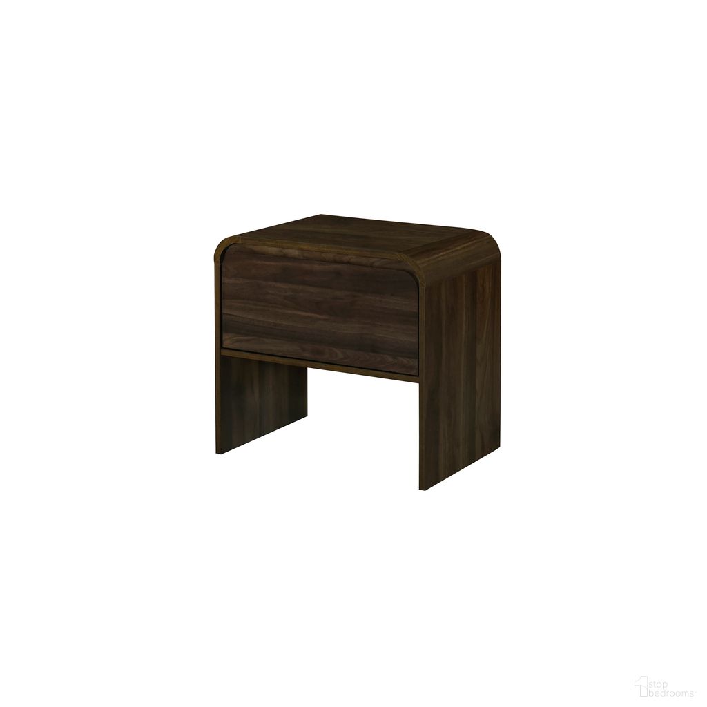 The appearance of Mara One Drawer End Table In Walnut designed by New Classic in the transitional interior design. This walnut piece of furniture  was selected by 1StopBedrooms from Mara Collection to add a touch of cosiness and style into your home. Sku: T3518W-20. Material: Wood.