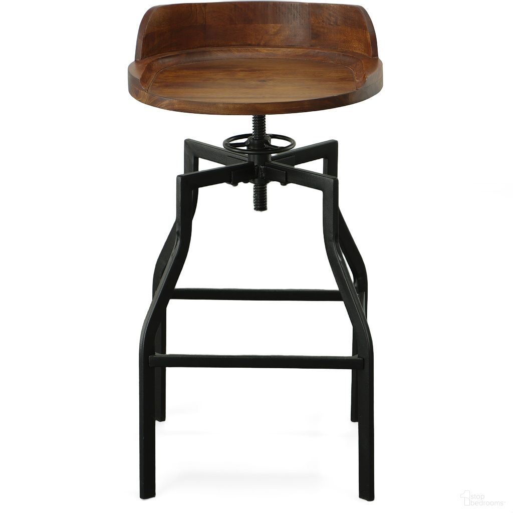 The appearance of Marais Adjustable Barstool In Chestnut and Black designed by Carolina Living in the modern / contemporary interior design. This chestnut and black piece of furniture was selected by 1StopBedrooms from Marais Collection to add a touch of cosiness and style into your home. Sku: CF3317WT-CHETBK. Material: Mango Wood.