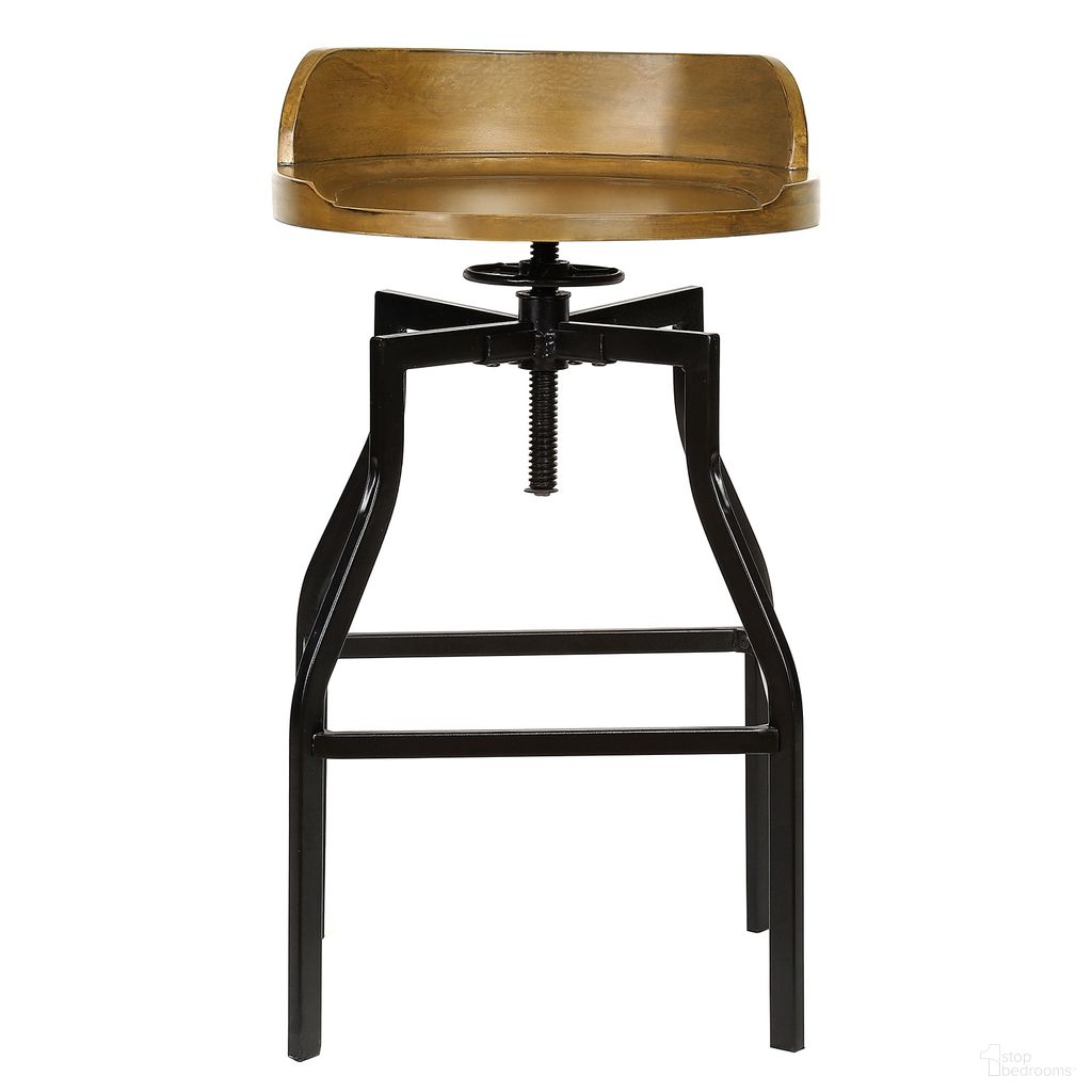 The appearance of Marais Adjustable Barstool In Harvest Oak and Black designed by Carolina Living in the modern / contemporary interior design. This harvest oak and black piece of furniture was selected by 1StopBedrooms from Marais Collection to add a touch of cosiness and style into your home. Sku: CF3317WT-HOTBK. Material: Mango Wood.