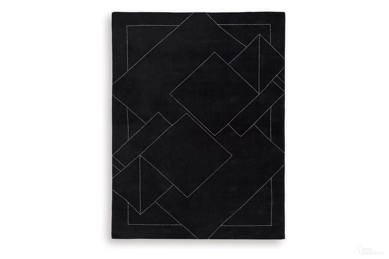 The appearance of Marav 7'8" x 10' Area Rug In Black and White designed by Signature Design by Ashley in the modern / contemporary interior design. This black/white piece of furniture  was selected by 1StopBedrooms from Marav Collection to add a touch of cosiness and style into your home. Sku: R407531.