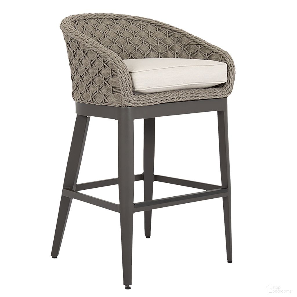 The appearance of Marbella Barstool in Echo Ash designed by Sunset West in the modern / contemporary interior design. This echo ash piece of furniture was selected by 1StopBedrooms from Marbella Collection to add a touch of cosiness and style into your home. Sku: SW4501-7B-EASH-STKIT. Material: Olefin Rope.