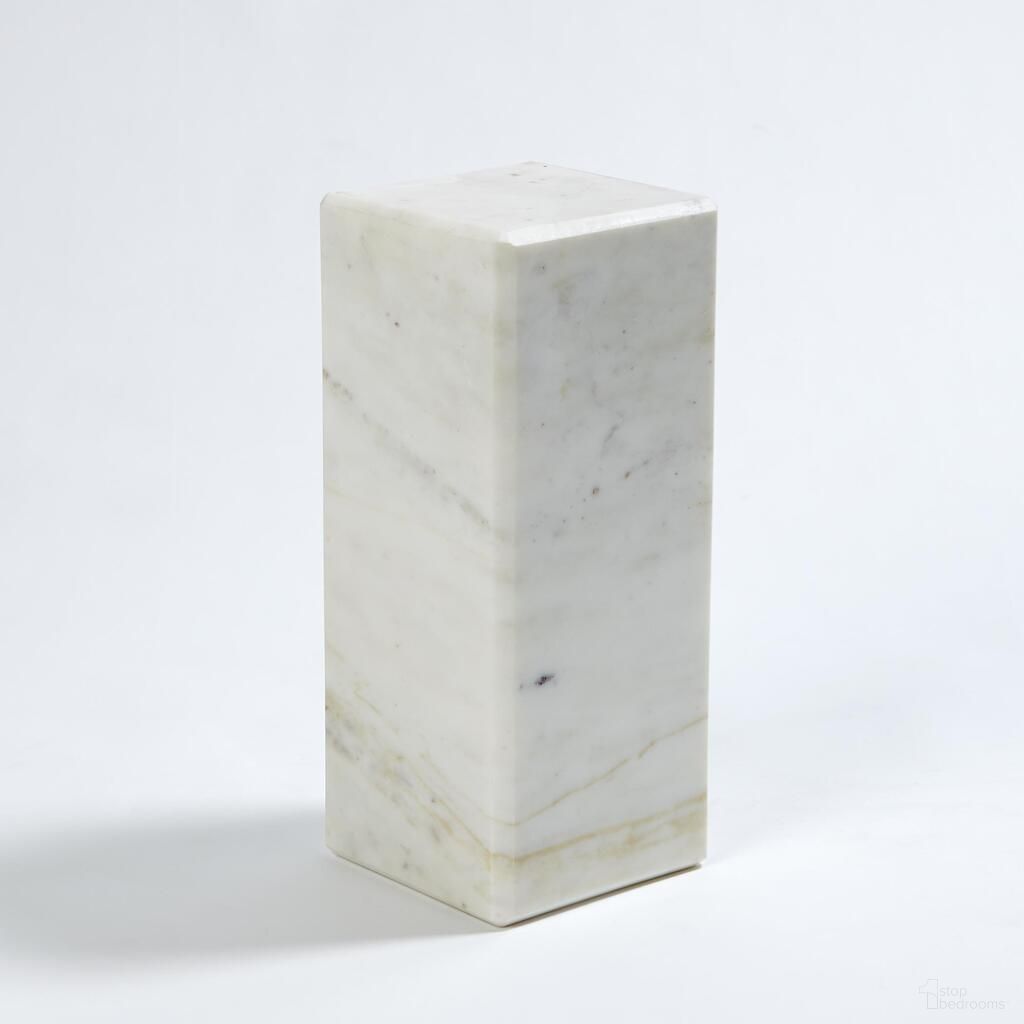 The appearance of Marble 5 Inch Large Mini Pedestal/Riser In White designed by Global Views in the modern / contemporary interior design. This white piece of furniture  was selected by 1StopBedrooms from Marble Collection to add a touch of cosiness and style into your home. Sku: 993239. Material: Marble.
