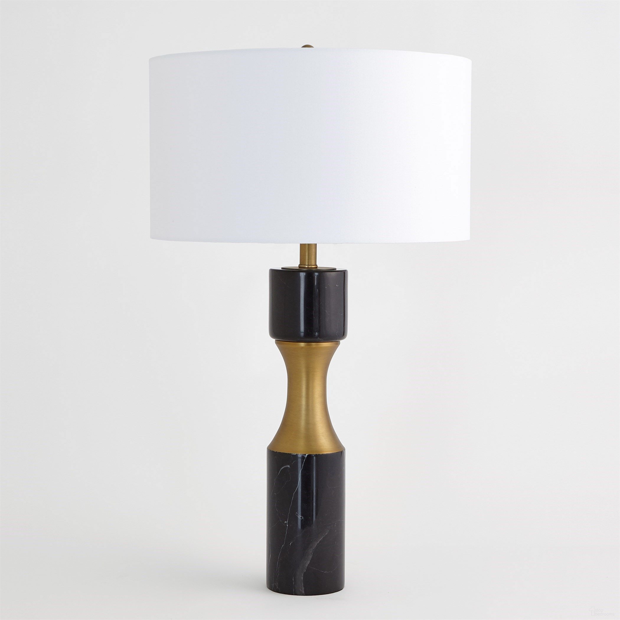 The appearance of Marble Cinch Lamp In Black designed by Global Views in the modern / contemporary interior design. This black piece of furniture  was selected by 1StopBedrooms from Marble Collection to add a touch of cosiness and style into your home. Sku: 882974. Material: Marble.