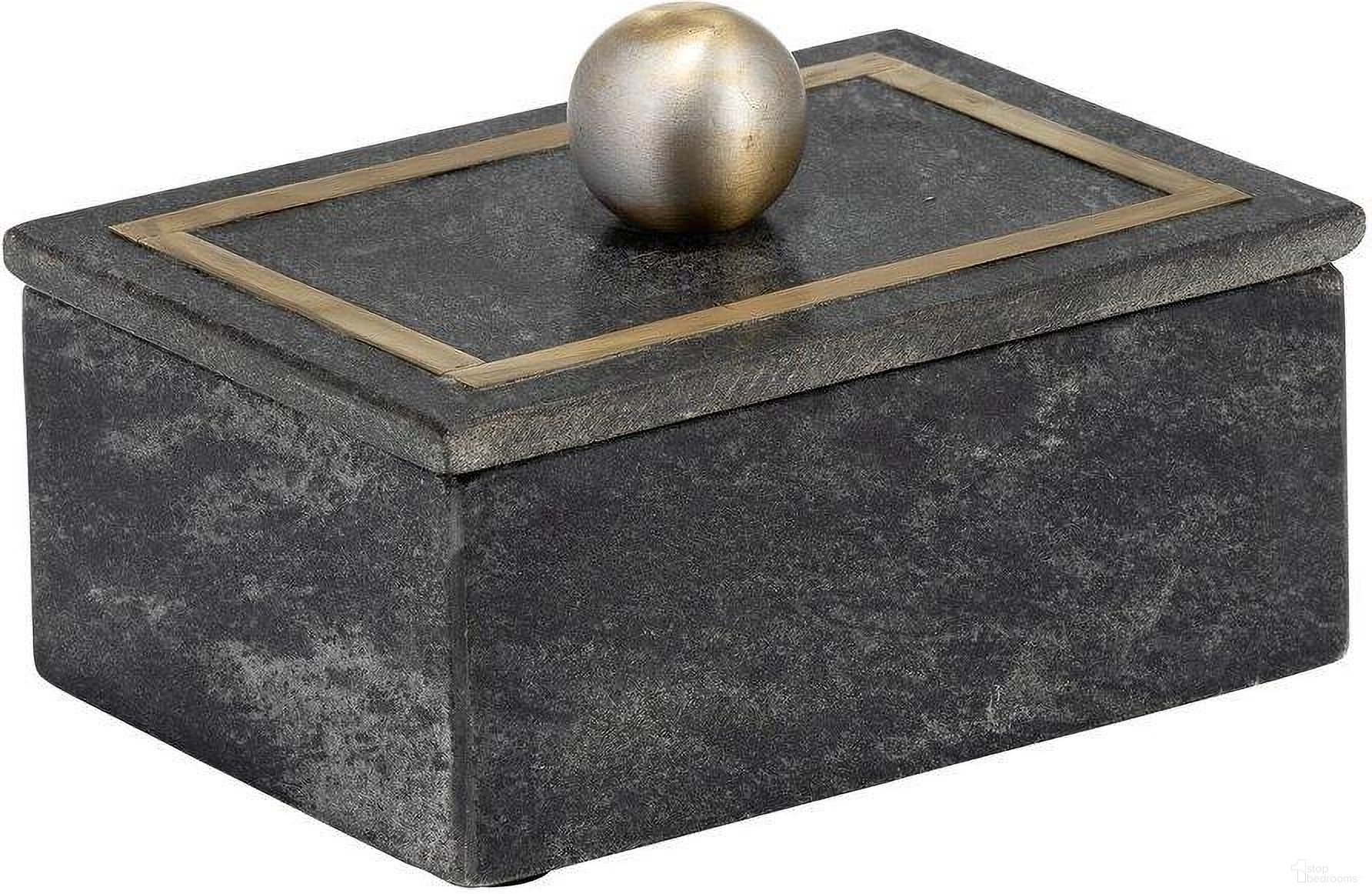 Marble In 7 x 5 Rectangular Box Knob In Black