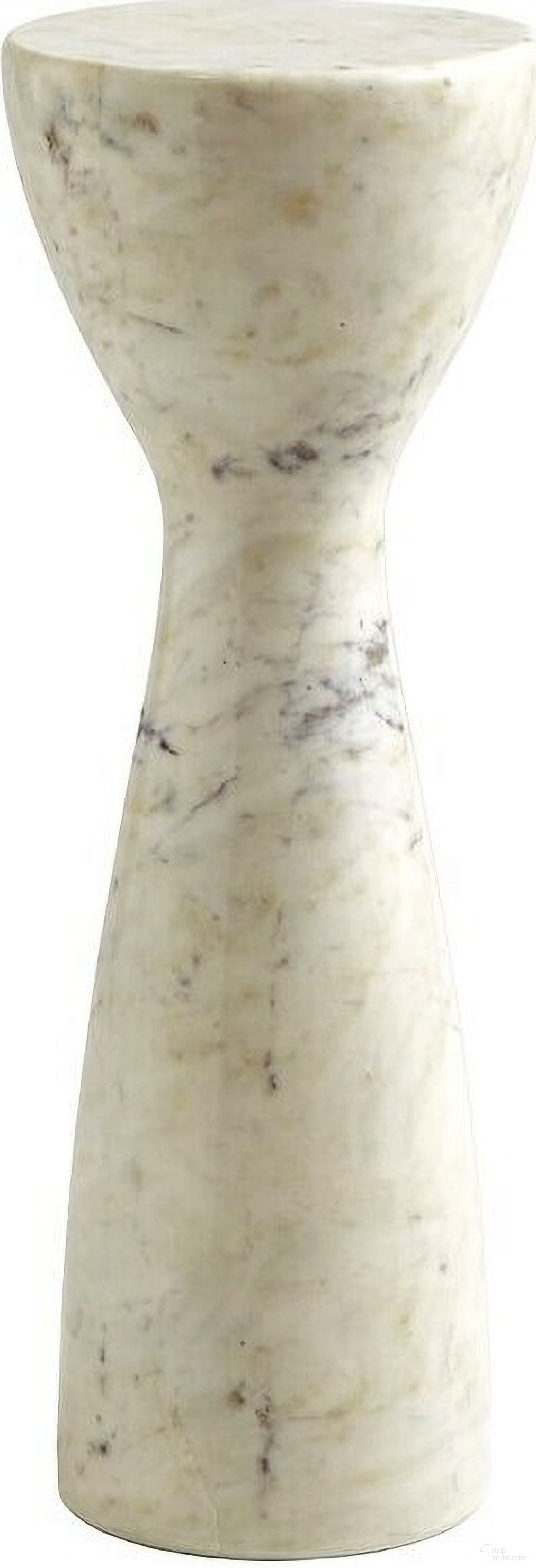 The appearance of Marble Small Tower Table In White designed by Global Views in the modern / contemporary interior design. This white piece of furniture  was selected by 1StopBedrooms from Marble Collection to add a touch of cosiness and style into your home. Sku: 993036. Material: Marble.