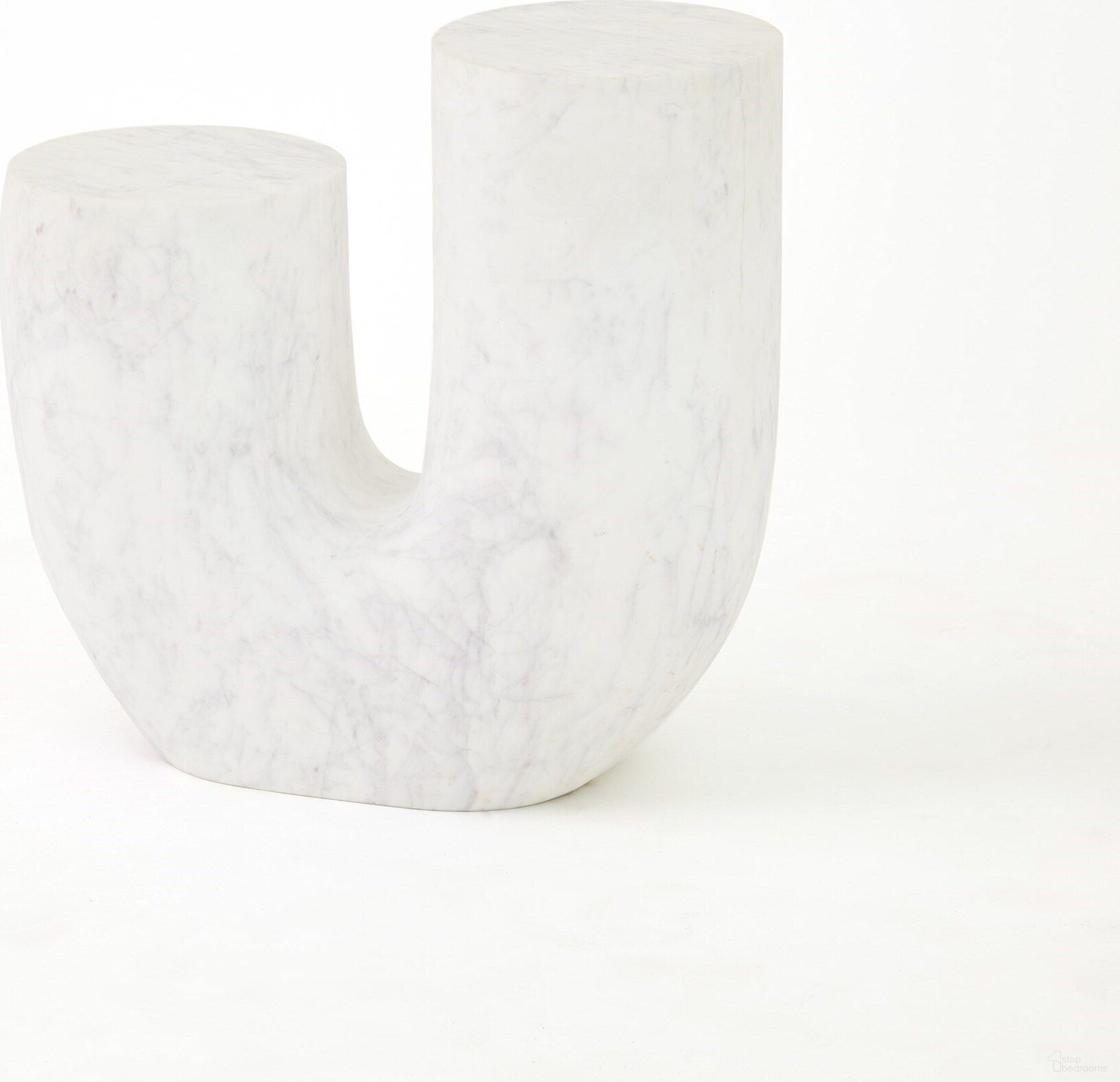 The appearance of Marble Tube Table In White designed by Global Views in the modern / contemporary interior design. This white piece of furniture  was selected by 1StopBedrooms from Marble Collection to add a touch of cosiness and style into your home. Sku: 791547. Material: Marble.