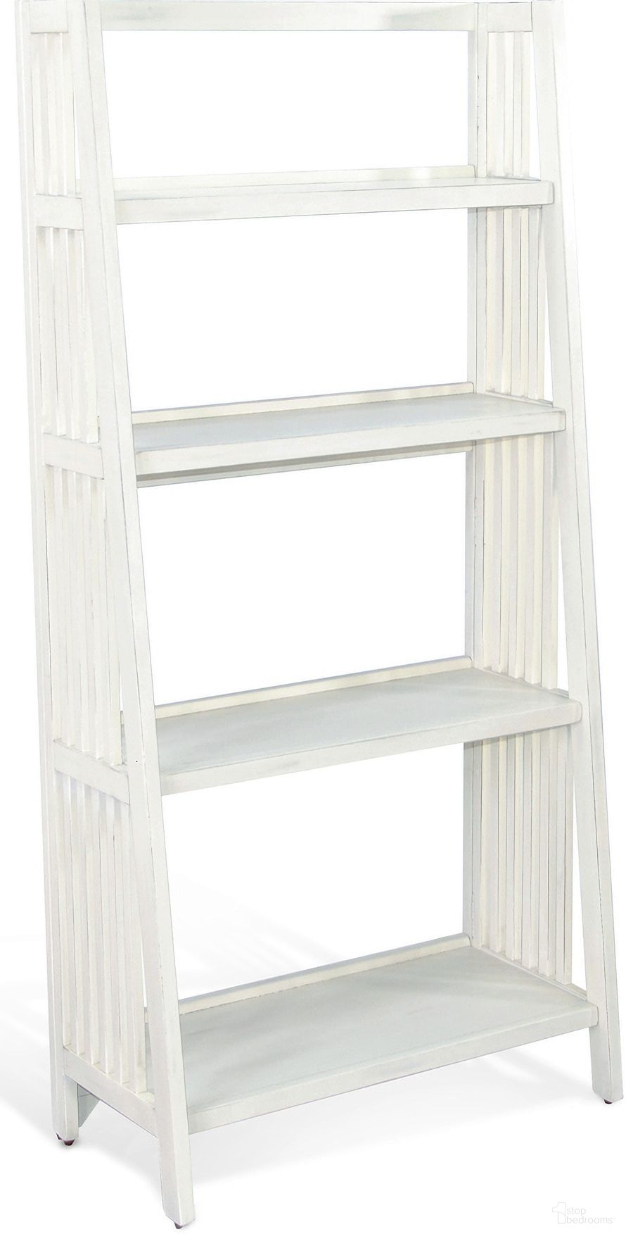 The appearance of Marble White 60 Inch Folding Bookcase In Off White designed by Sunny Designs in the transitional interior design. This marble white piece of furniture was selected by 1StopBedrooms from to add a touch of cosiness and style into your home. Sku: 2839MW-60. Material: Solid Wood.