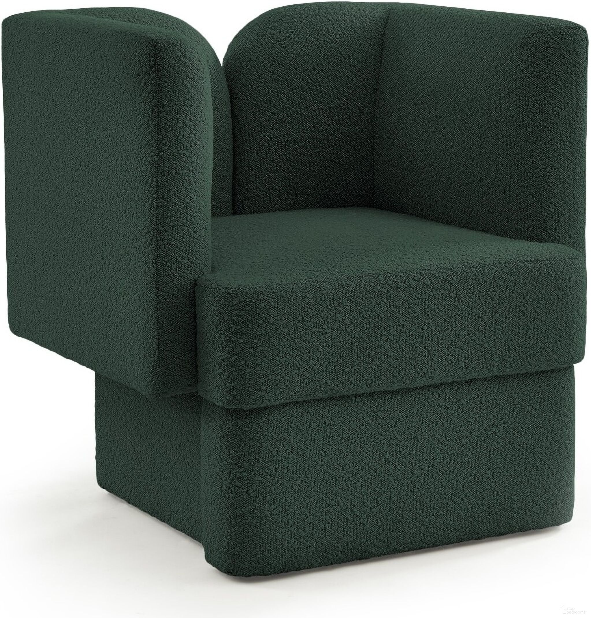 The appearance of Marcel Boucle Fabric Chair In Green designed by Meridian in the modern / contemporary interior design. This green piece of furniture was selected by 1StopBedrooms from Marcel Collection to add a touch of cosiness and style into your home. Sku: 616Green-C. Material: Boucle.