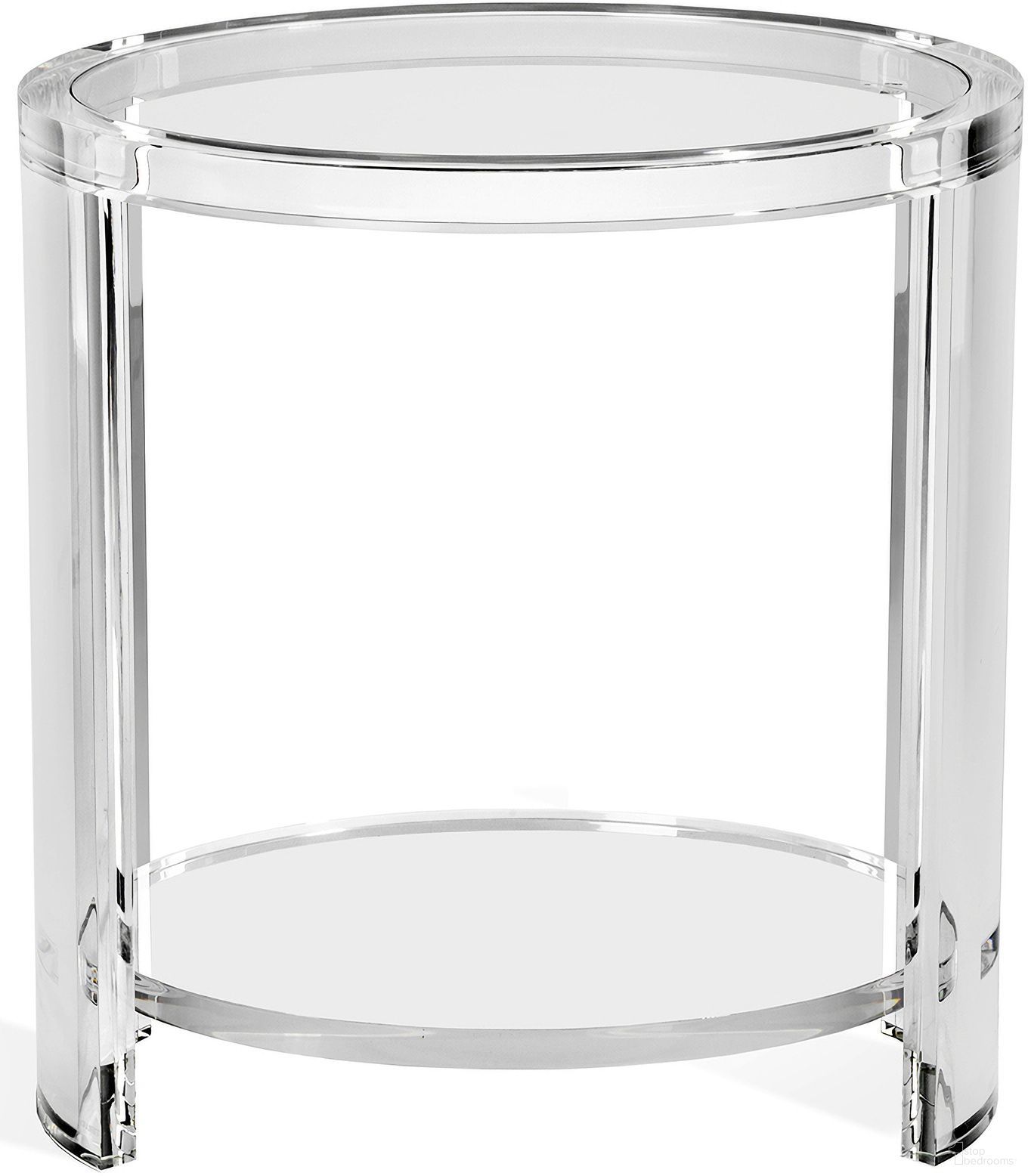 The appearance of Marcel Side Table In Clear designed by Interlude Home in the modern / contemporary interior design. This clear piece of furniture  was selected by 1StopBedrooms from Marcel Collection to add a touch of cosiness and style into your home. Sku: 128157. Material: Acrylic.