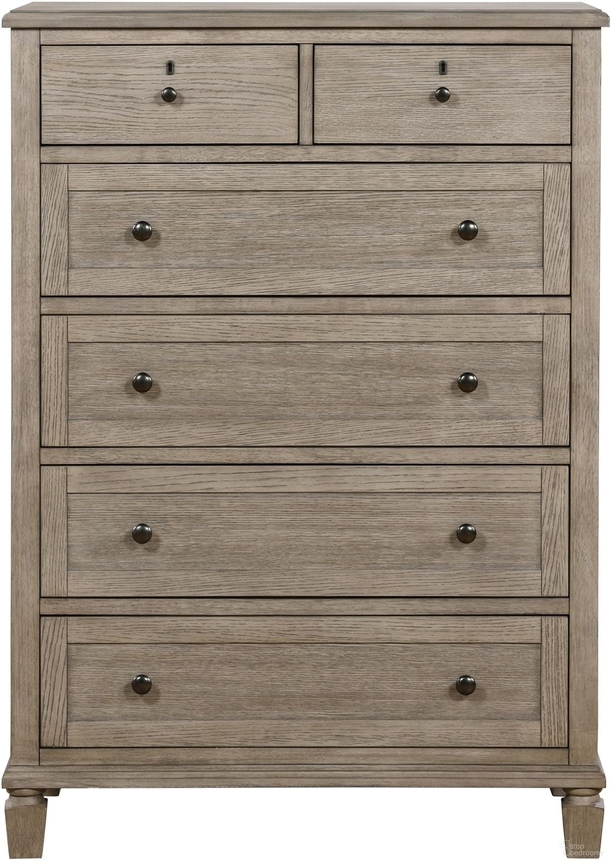 The appearance of Marceline Chest In Gray designed by Homelegance in the traditional interior design. This gray piece of furniture  was selected by 1StopBedrooms from Marceline Collection to add a touch of cosiness and style into your home. Sku: 1316-9. Material: Oak Veneer.