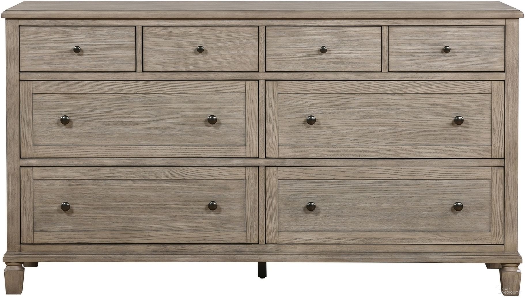 The appearance of Marceline Dresser In Gray designed by Homelegance in the traditional interior design. This gray piece of furniture  was selected by 1StopBedrooms from Marceline Collection to add a touch of cosiness and style into your home. Sku: 1316-5. Material: Oak Veneer.