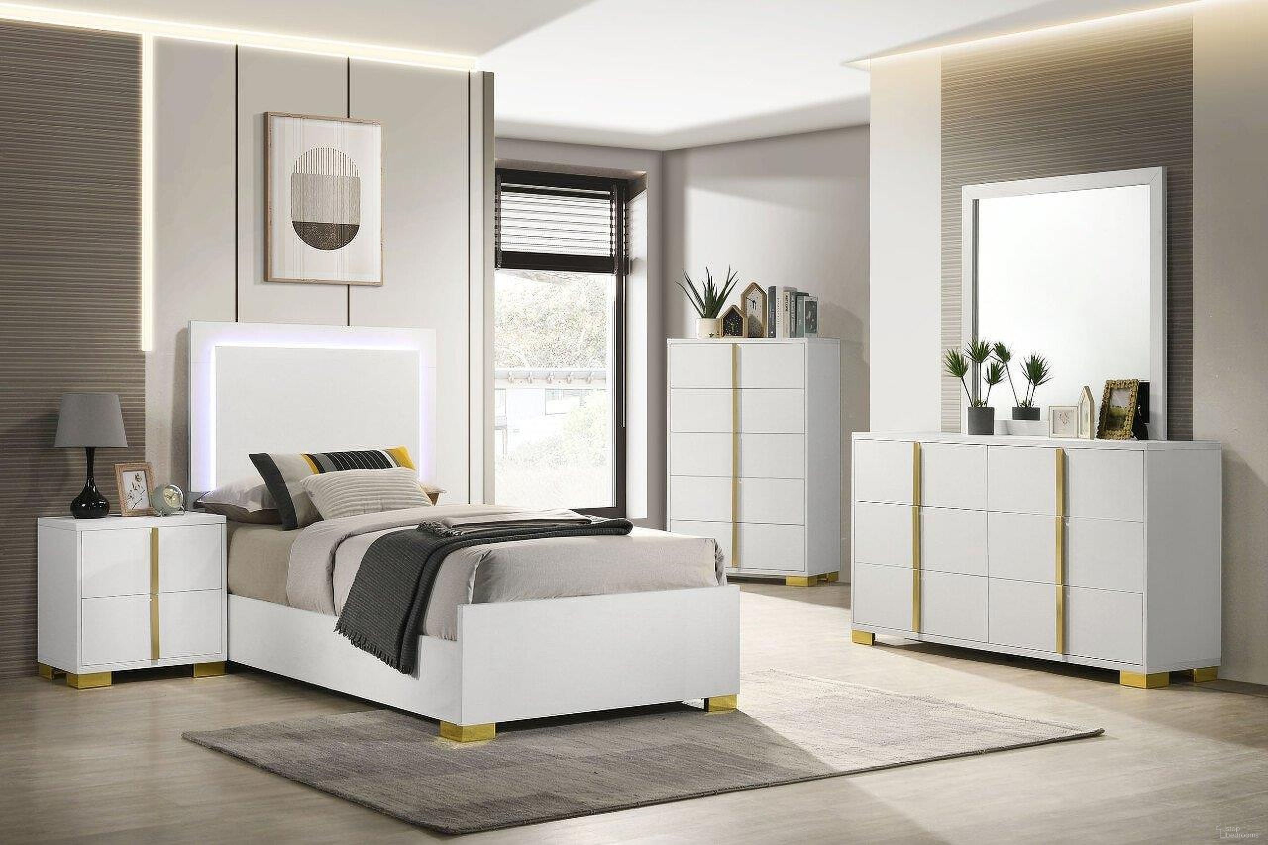 The appearance of Marceline Youth Bedroom Set In White designed by Coaster in the modern / contemporary interior design. This white piece of furniture  was selected by 1StopBedrooms from Marceline Collection to add a touch of cosiness and style into your home. Sku: 222931TB1;222931TB2;222932. Bed Type: Panel Bed. Material: Wood. Bed Size: Twin.