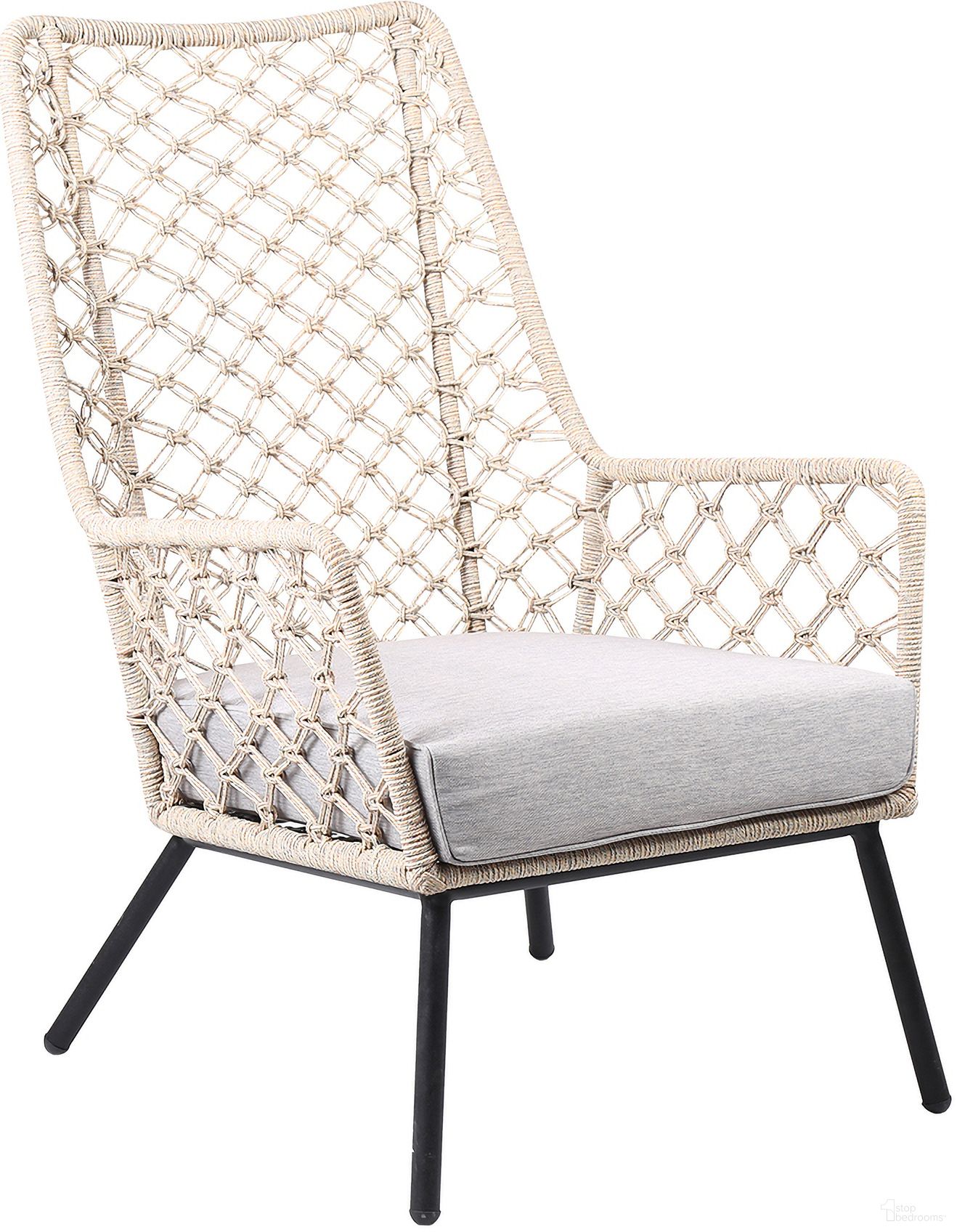 The appearance of Marco Indoor Outdoor Steel Lounge Chair with Natural Springs Rope and Gray Cushion designed by Armen Living in the modern / contemporary interior design. This natural piece of furniture was selected by 1StopBedrooms from Marco Collection to add a touch of cosiness and style into your home. Sku: LCMPCHNAT. Material: Steel.