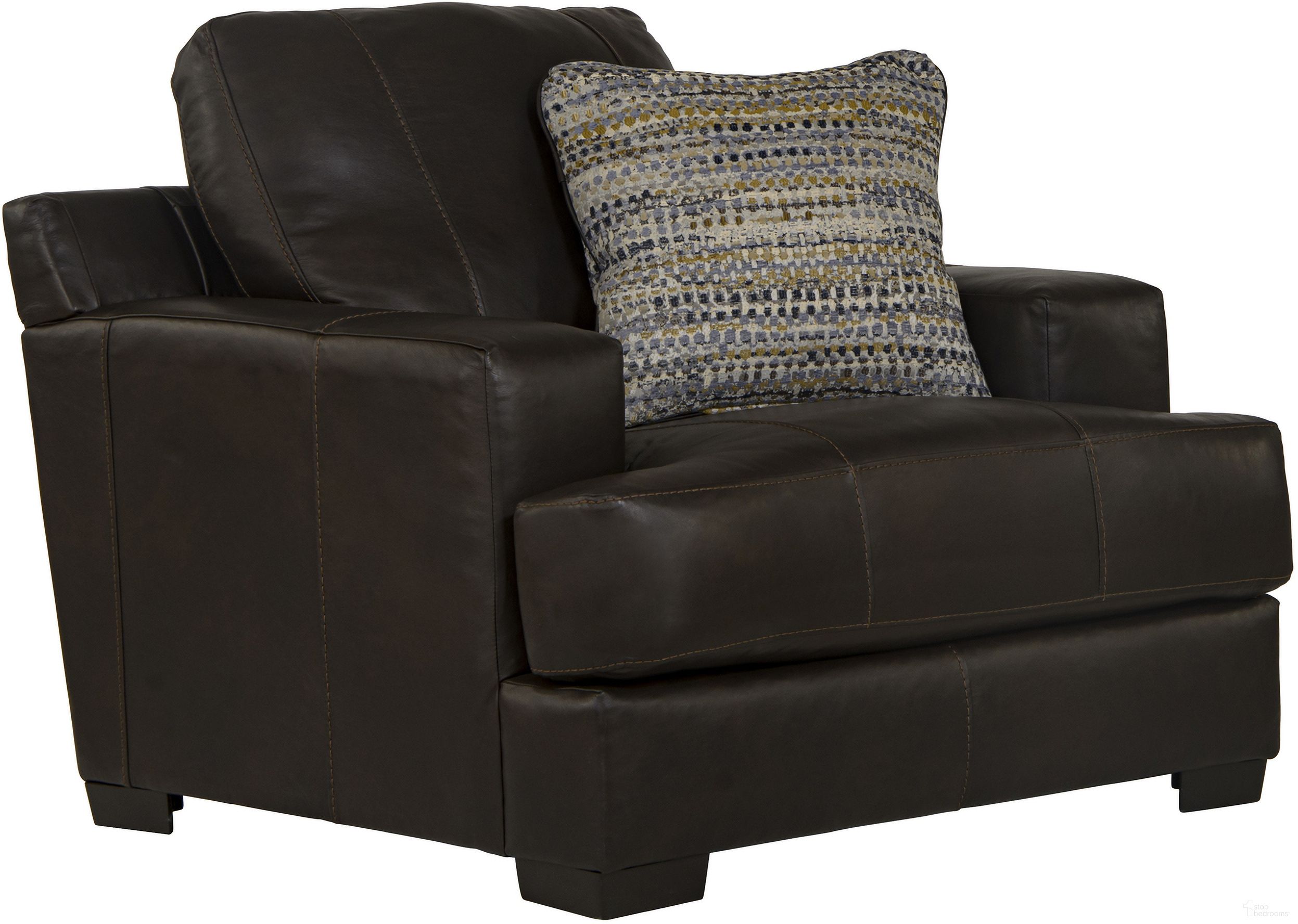 The appearance of Marco Italian Top Grain Leather Match Chair In Chocolate designed by Jackson in the traditional interior design. This chocolate piece of furniture  was selected by 1StopBedrooms from Marco Collection to add a touch of cosiness and style into your home. Sku: 450701127389307389. Material: Leather.