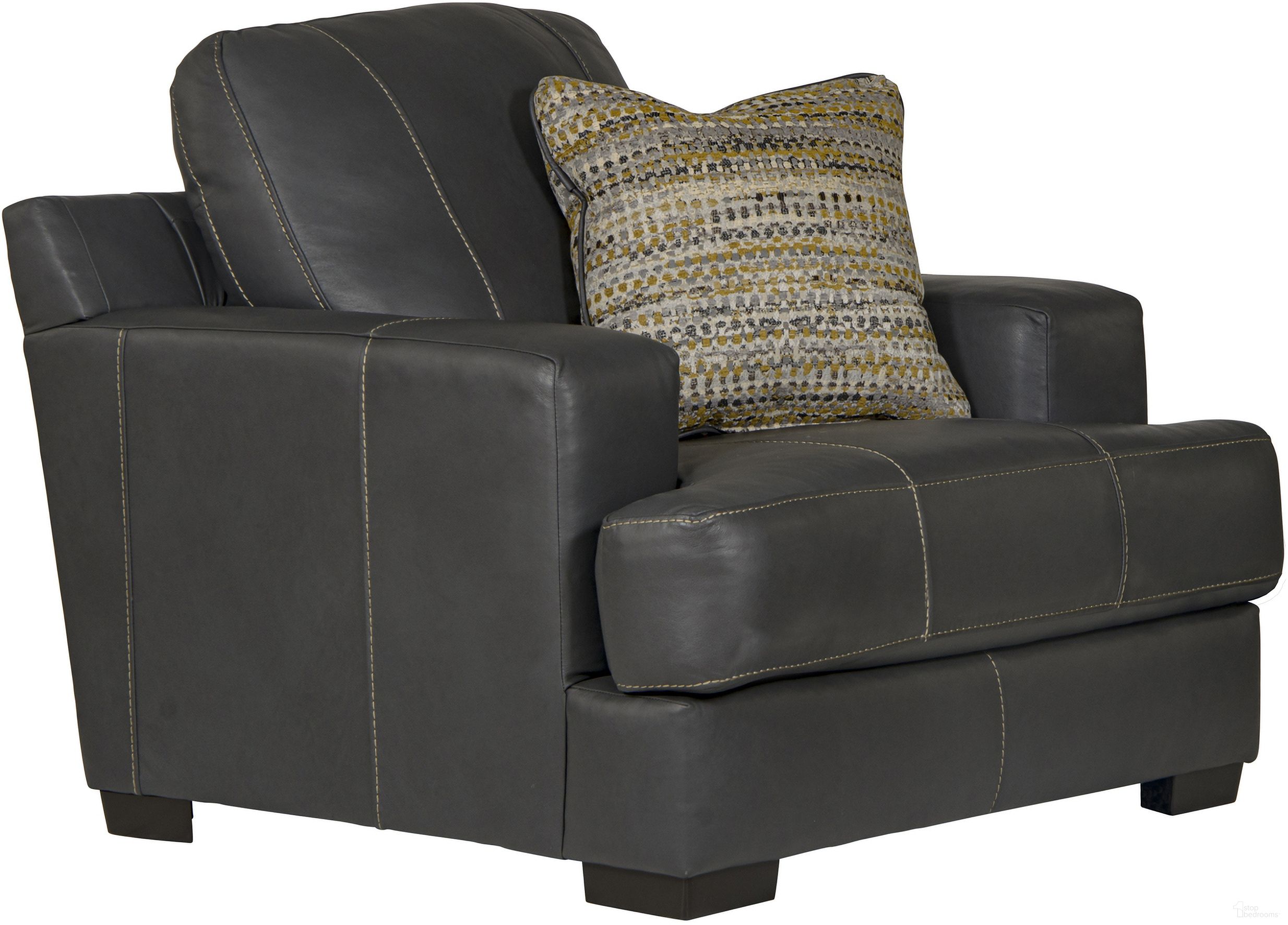 The appearance of Marco Italian Top Grain Leather Match Chair In Gunmetal designed by Jackson in the traditional interior design. This gunmetal piece of furniture was selected by 1StopBedrooms from Marco Collection to add a touch of cosiness and style into your home. Sku: 450701127358307358. Material: Leather.