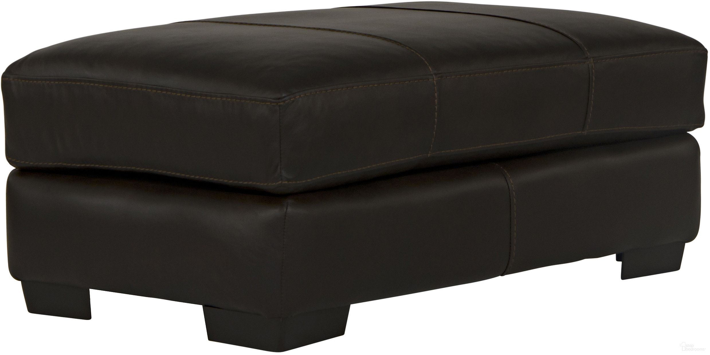 The appearance of Marco Italian Top Grain Leather Match Ottoman In Chocolate designed by Jackson in the traditional interior design. This chocolate piece of furniture was selected by 1StopBedrooms from Marco Collection to add a touch of cosiness and style into your home. Sku: 450710127389307389. Material: Leather.