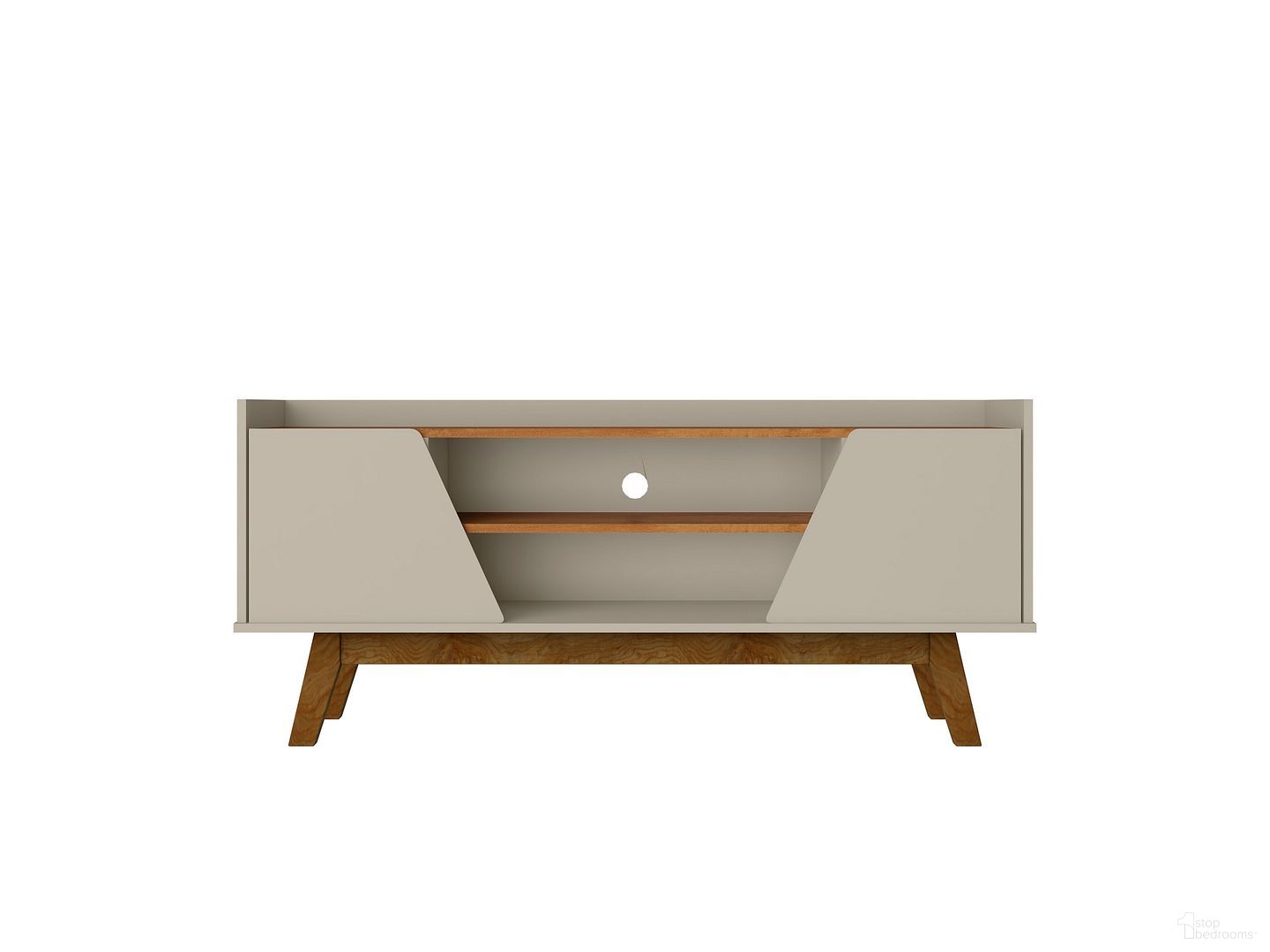 Marcus 53.14 Inch Tv Stand In Greige and Nature