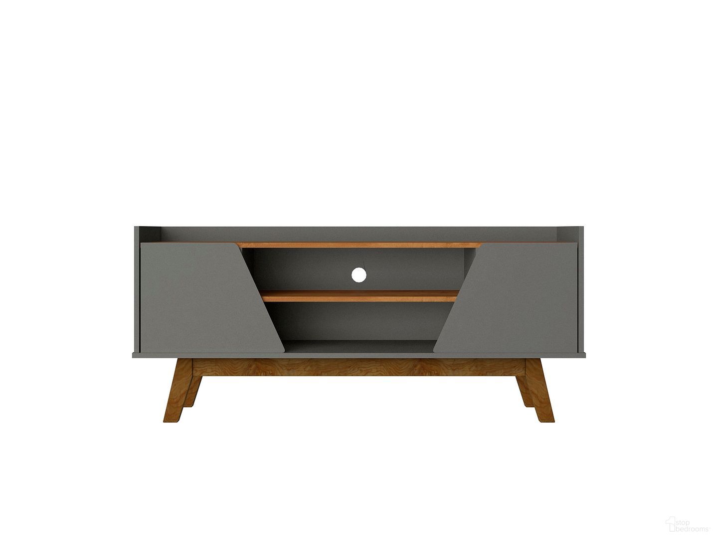 Marcus 53.14 Inch Tv Stand In Grey and Nature