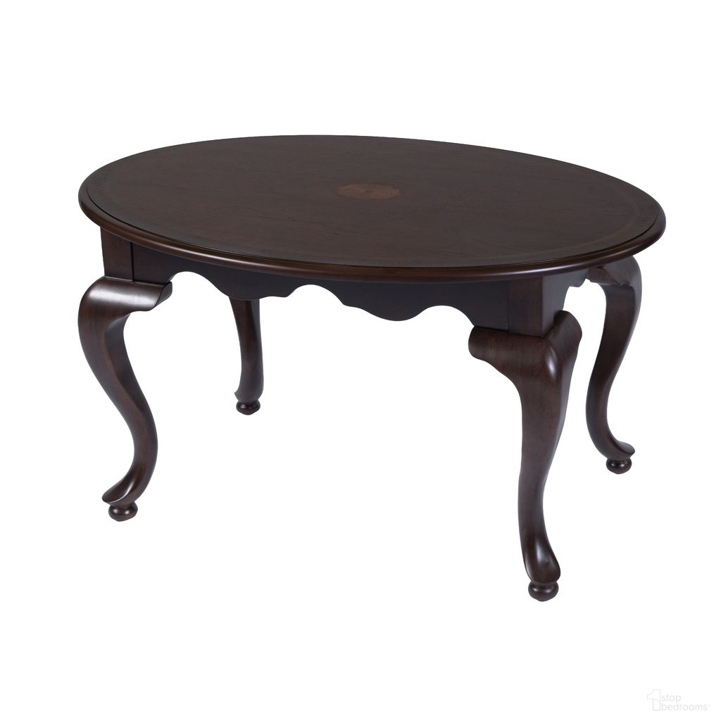 The appearance of Mareo Oval Wood Traditional Queen Anne Coffee Table In Cherry designed by Butler Specialty Company in the traditional interior design. This cherry piece of furniture was selected by 1StopBedrooms from Mareo Collection to add a touch of cosiness and style into your home. Sku: 6324024. Material: Solid Rubberwood.