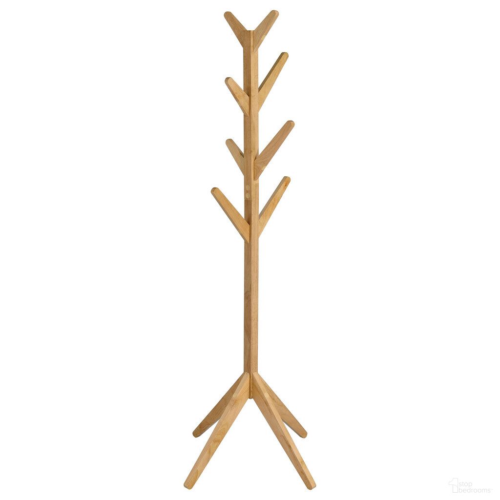 Margaret Solid Wood Coat Rack Clothing Hanger In Natural Oak
