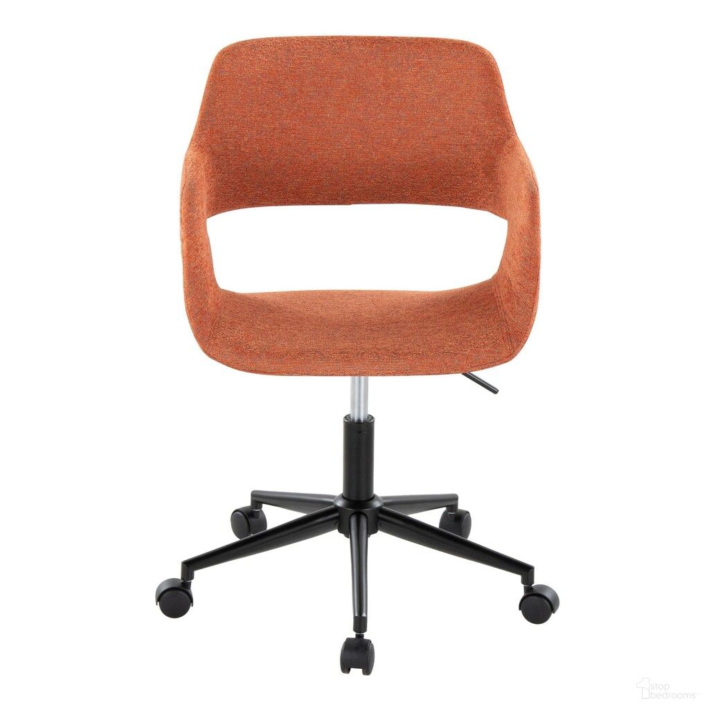 The appearance of Margarite Task Chair In Black and Orange designed by Lumisource in the modern / contemporary interior design. This black/orange piece of furniture  was selected by 1StopBedrooms from Margarite Collection to add a touch of cosiness and style into your home. Sku: OC-MARGFB1 BKO1. Material: Foam.