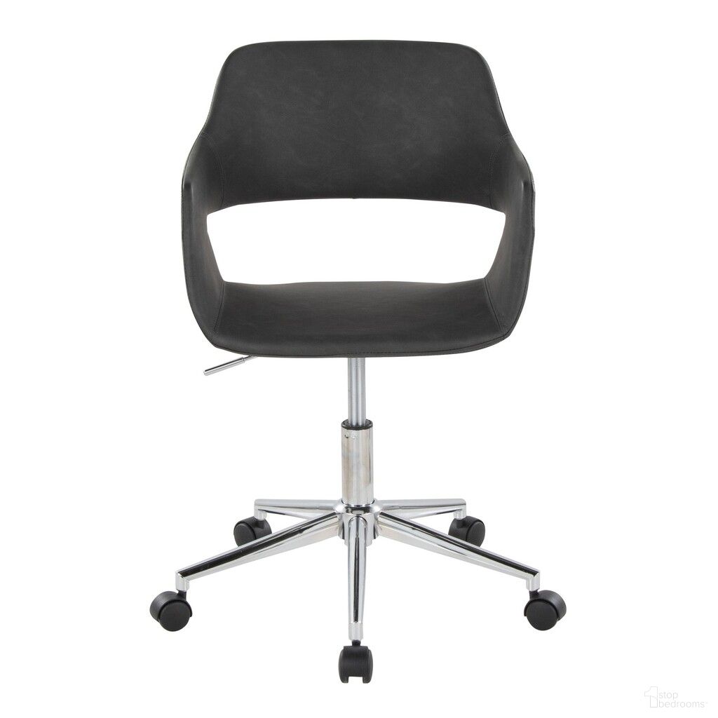 Margarite Task Chair In Grey and Chrome