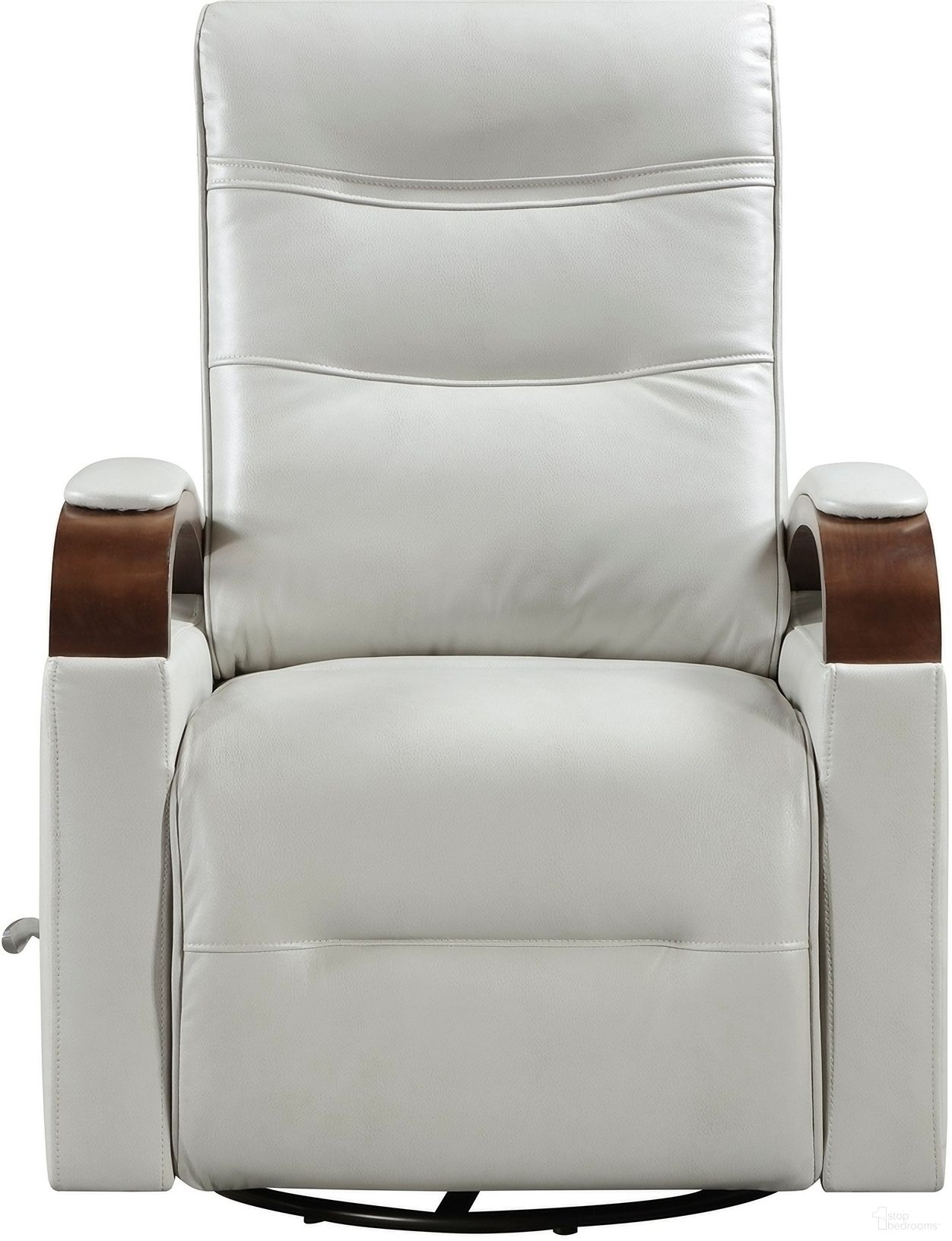 The appearance of Margot Swivel Glider Reclining Chair In White designed by Homelegance in the modern / contemporary interior design. This white piece of furniture was selected by 1StopBedrooms from Margot Collection to add a touch of cosiness and style into your home. Sku: 9708SM-1SW. Material: Faux Leather.