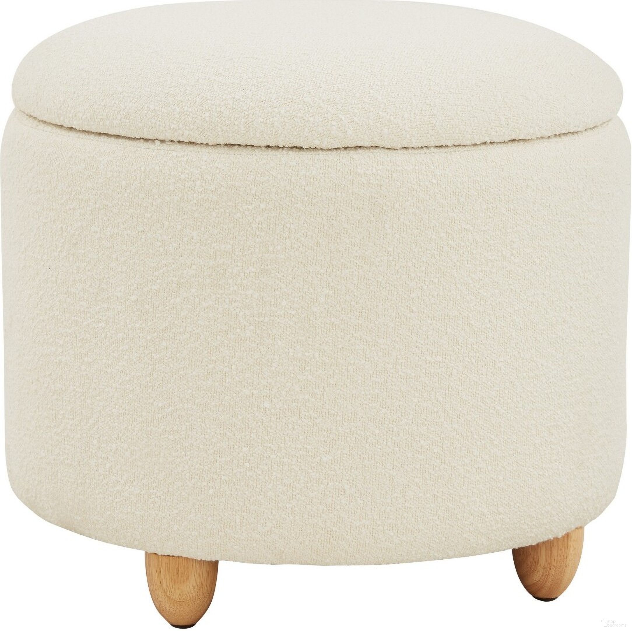 Mariabella Storage Ottoman In Ivory