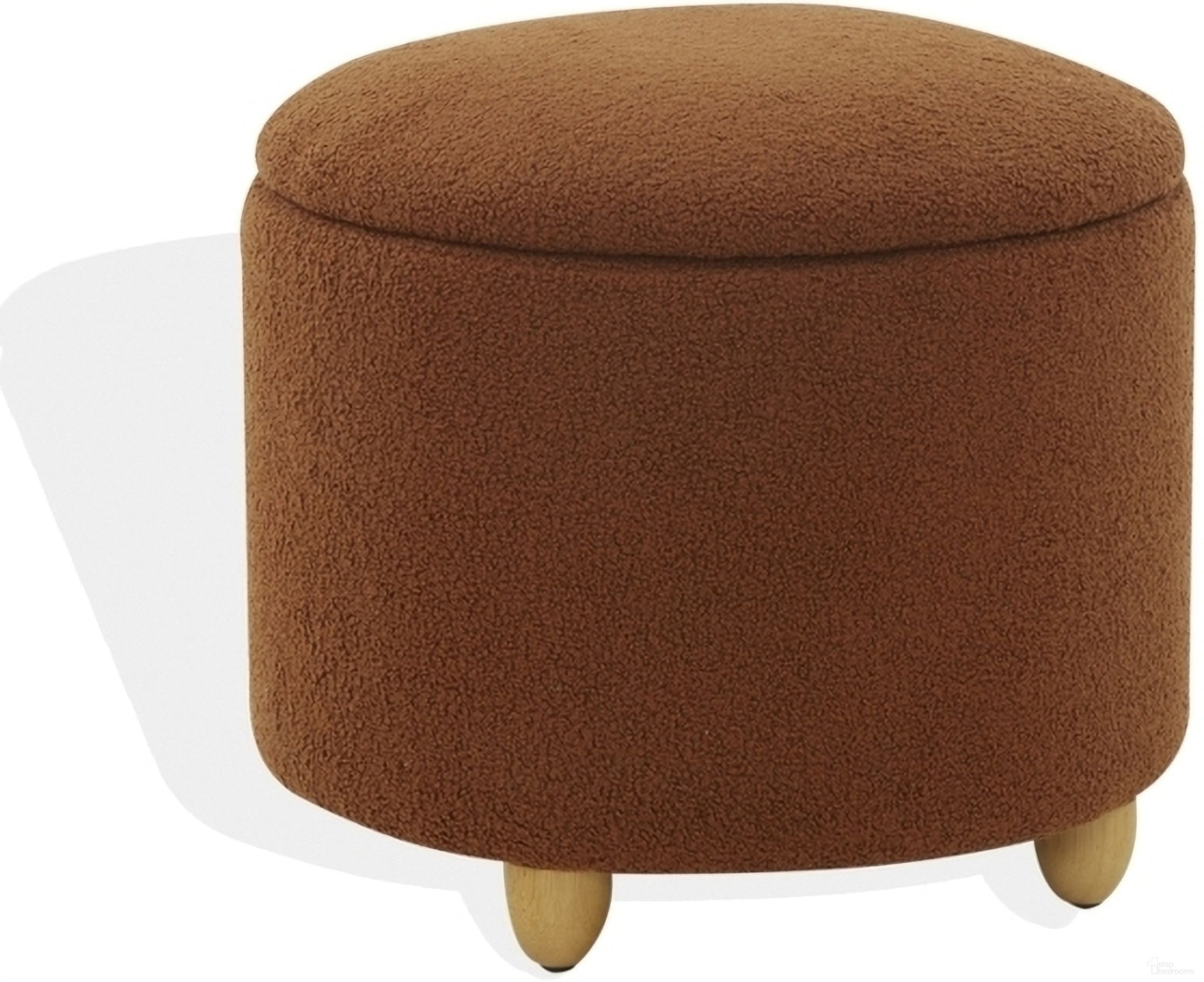 Mariabella Storage Ottoman In Rust and Natural
