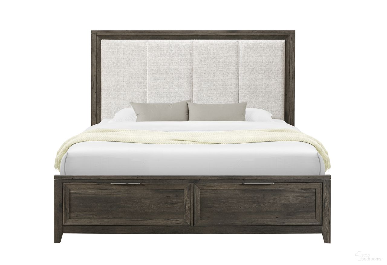 Mariah Full Upholstered Bed In Dark Brown