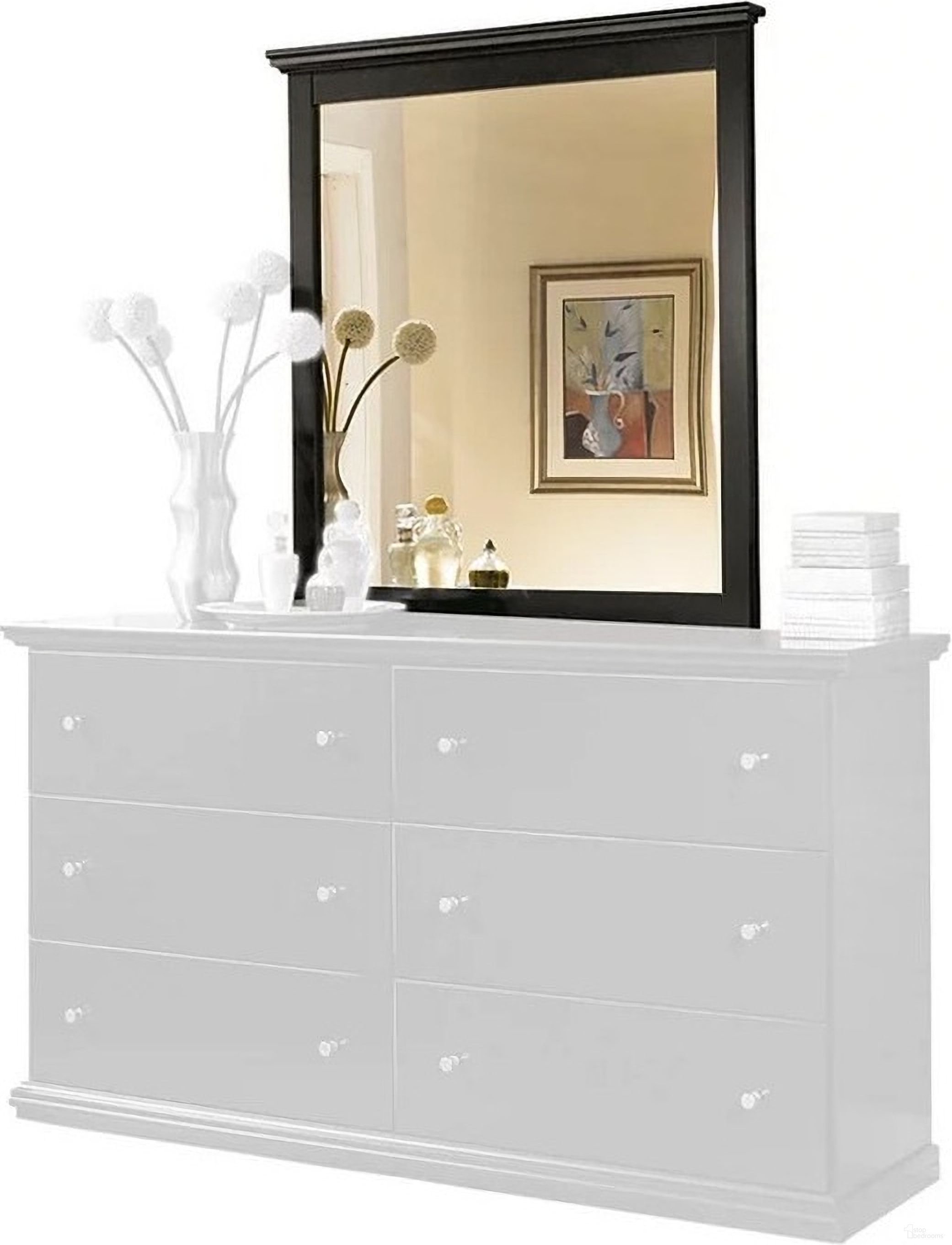 The appearance of Maribel Mirror designed by Signature Design by Ashley in the traditional interior design. This black piece of furniture  was selected by 1StopBedrooms from Maribel Collection to add a touch of cosiness and style into your home. Sku: B138-35. Material: Glass.