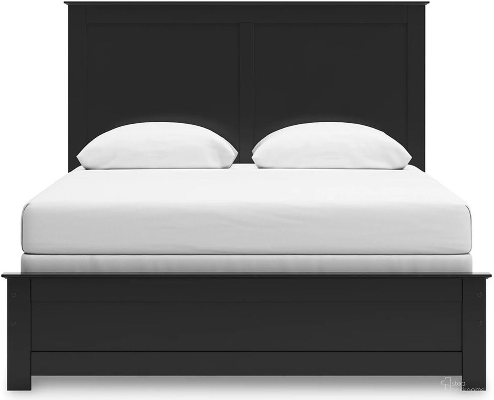 The appearance of Maribel Queen Panel Bed In Black designed by Signature Design by Ashley in the traditional interior design. This black piece of furniture was selected by 1StopBedrooms from Maribel Collection to add a touch of cosiness and style into your home. Sku: B138-196;B138-71. Bed Type: Panel Bed. Material: Wood. Bed Size: Queen.